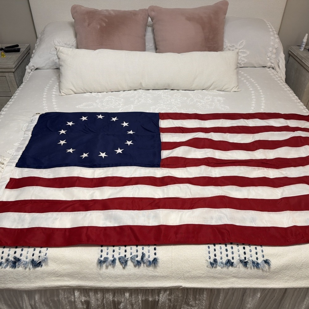 3x5 Embroidered Betsy Ross USA  Sewn Nylon Flag 5x3 Flag Banner